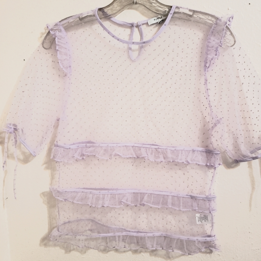 Purple snow sheer top size small